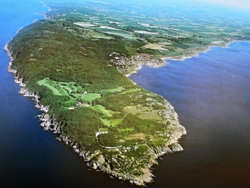 Obrzek poloostrova Kullaberg z letadla - z vstavky obrzk v majku