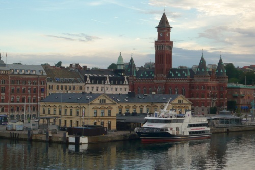 Krsn msto Helsingborg z paluby Aurory