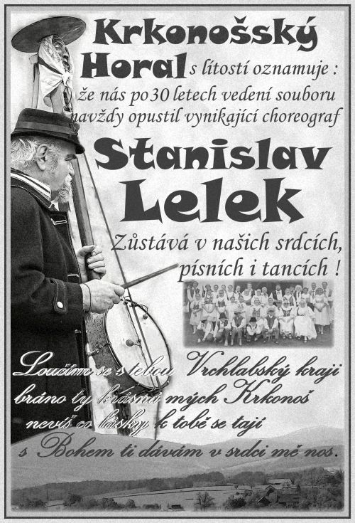 Oznmen Horalu o odchodu vedoucho Stanislava Lelka